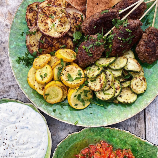 Lamb kofta w/ grilled veggies