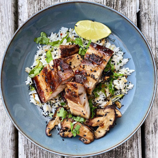 Brasvar glazed pork belly