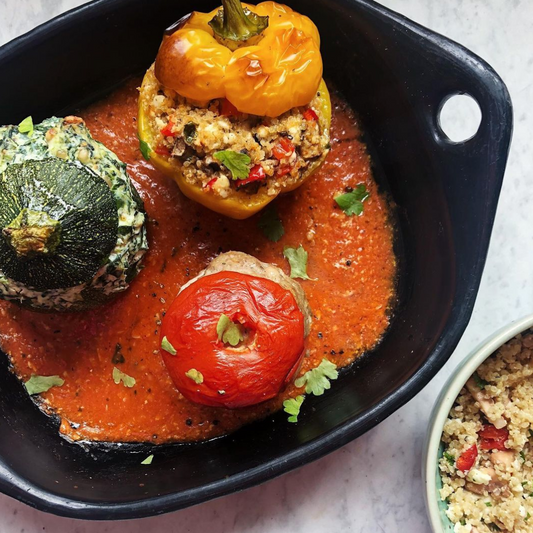 Stuffed veggies three ways