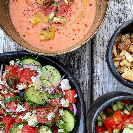 Gazpacho & watermelon salad