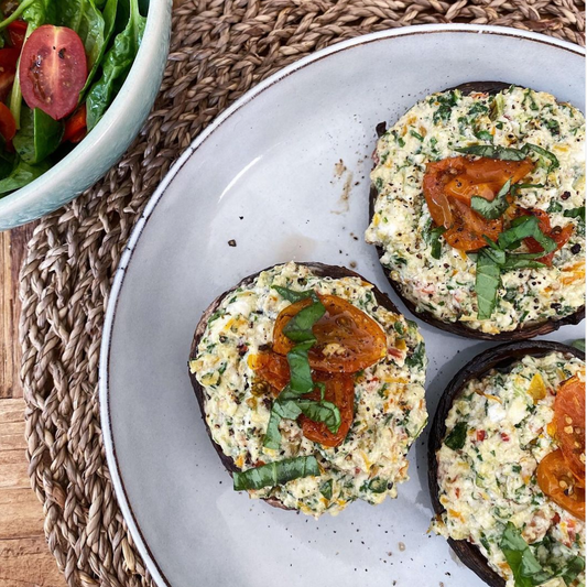 Stuffed portobello mushrooms