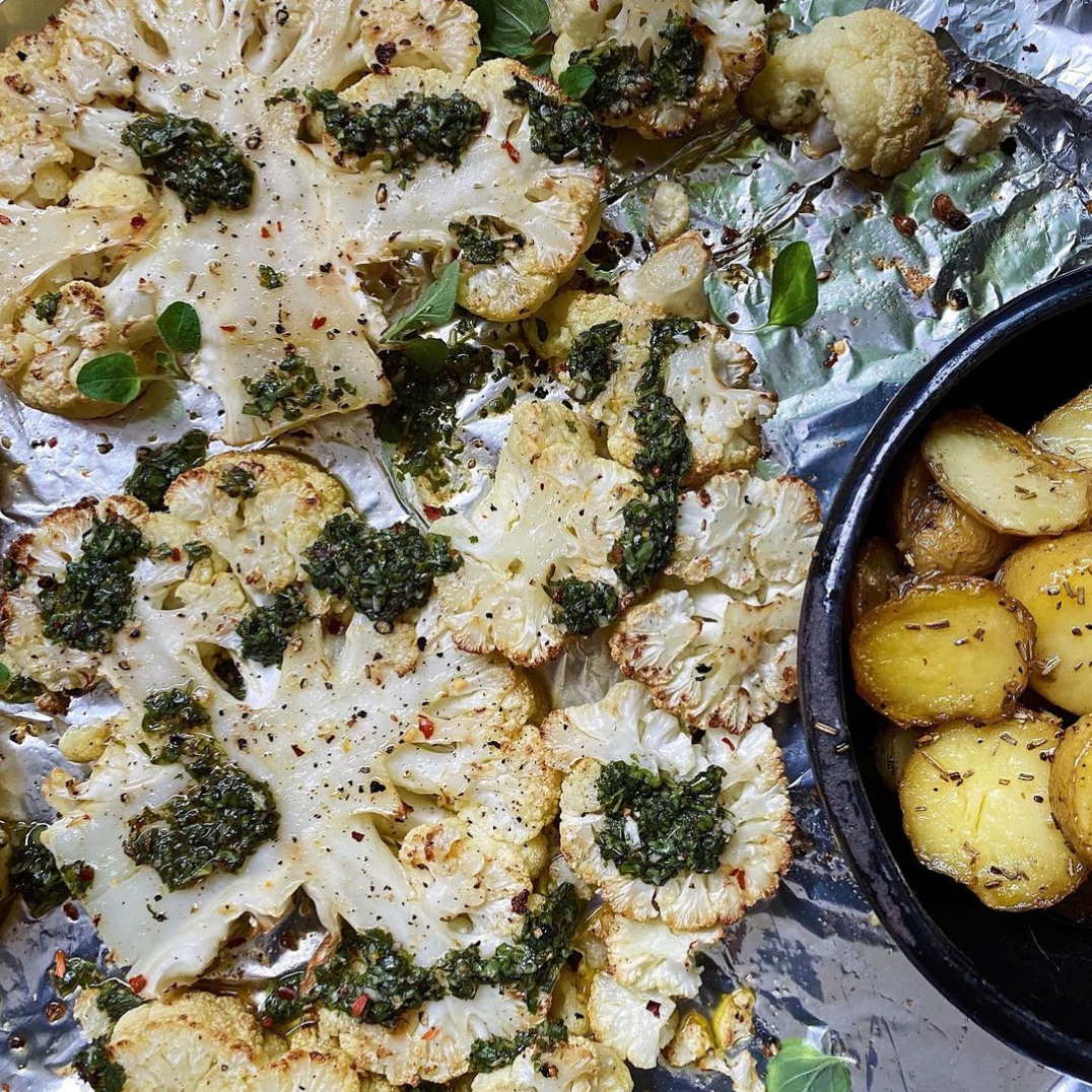 Grilled cauliflower w/ chimichurri