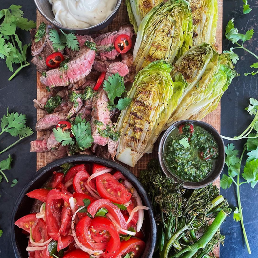 Steak chimichurri w/ veggies