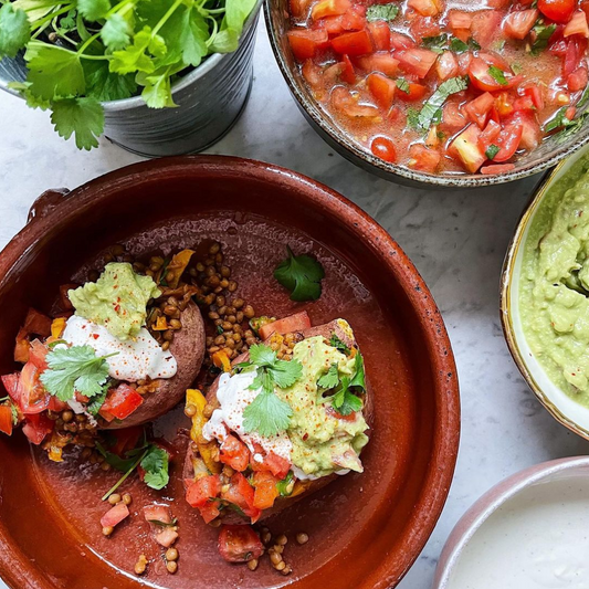 Mexican inspired loaded sweet potato