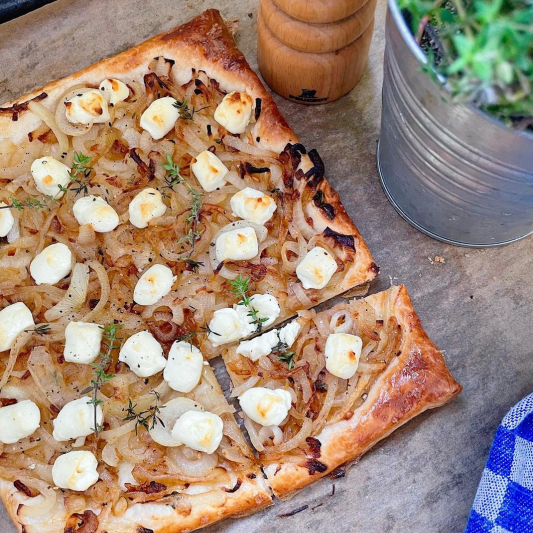 Caramelised onion tart