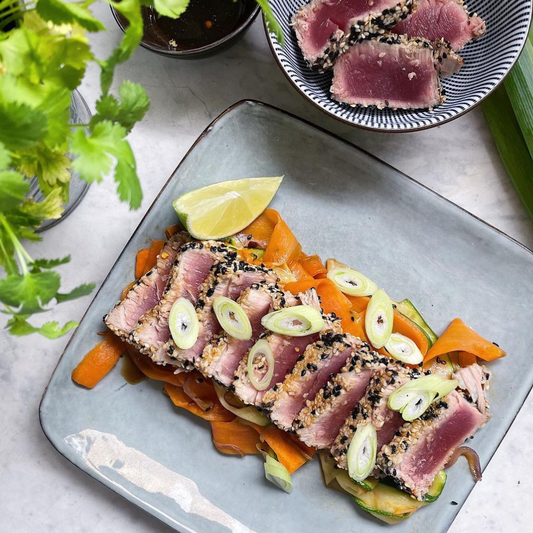 Tuna tataki w/ pan fried veggies