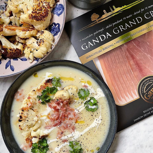 Cauliflower soup w/ Ganda ham