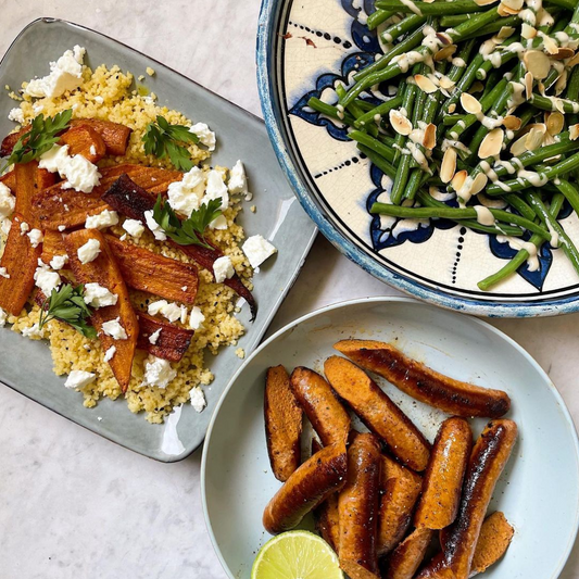 Merguez with side salads