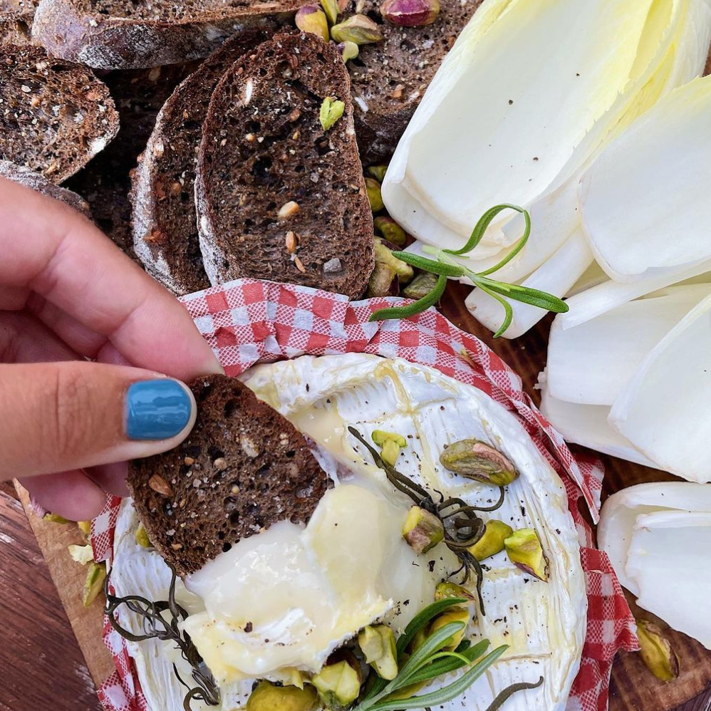 Oven baked camembert