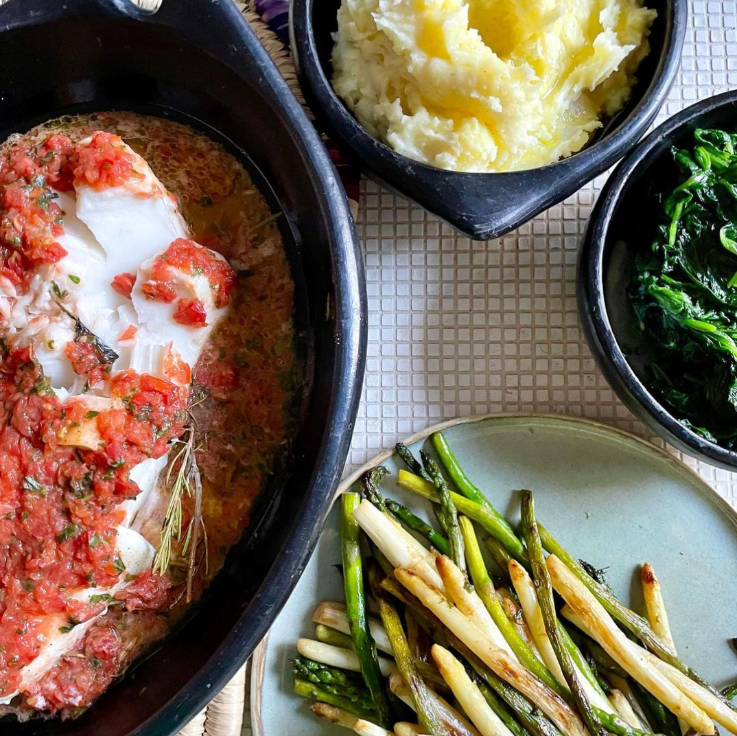 Tomato & basil cod