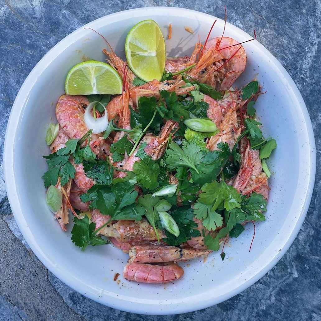 Coconut & cilantro langoustines