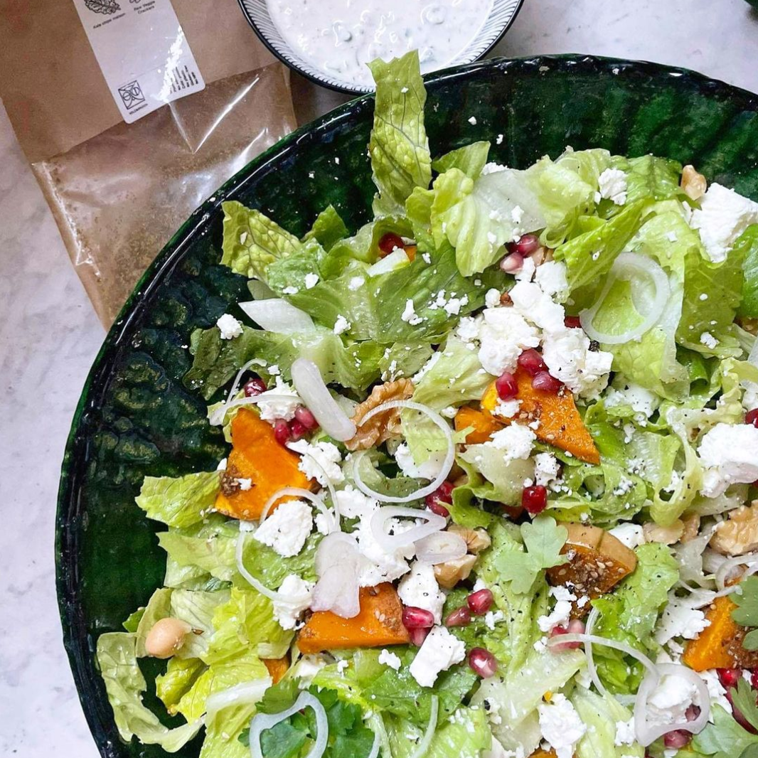 Pumpkin & feta salad