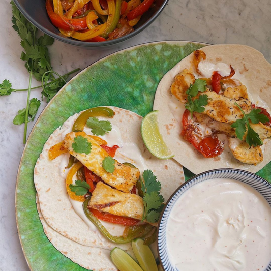 Bell pepper & halloumi taco's