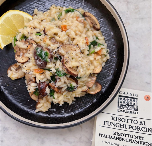 Mushroom and spinach risotto