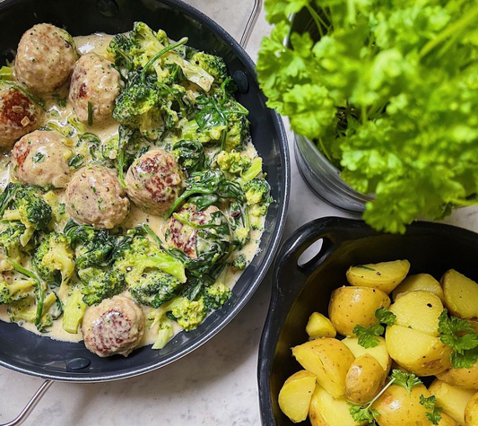 Broccoli and spinach meatballs