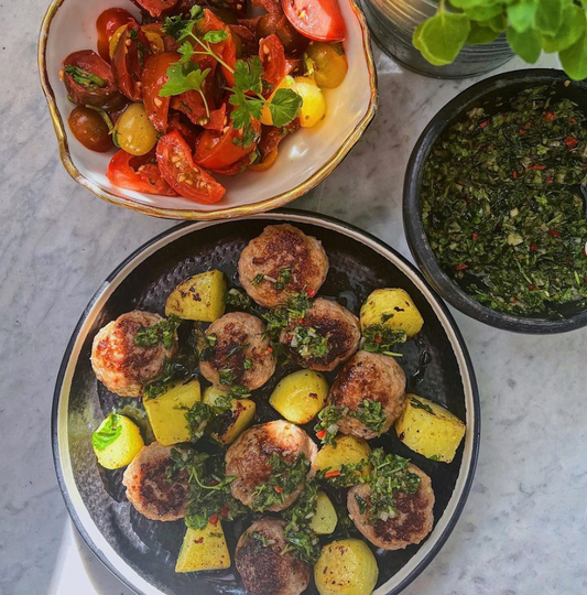 Chimichurri meatballs