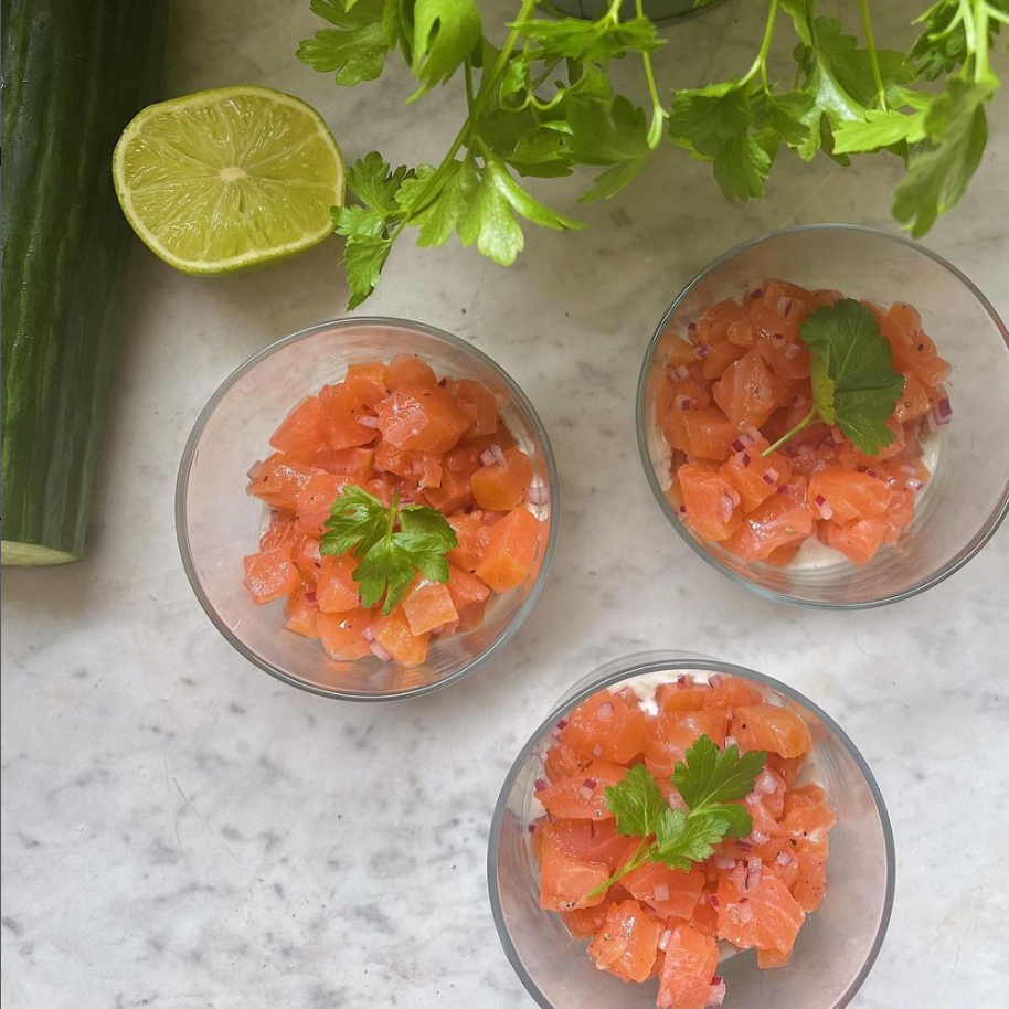 Salmon & tzatziki appetizer